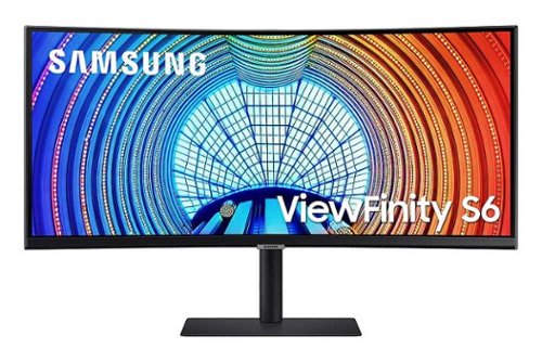 Samsung - ViewFinity S65UA 34" LED Curved Ultra-WQHD FreeSync Monitor with HDR10 (USB Type-C, HDMI, DisplayPort, LAN, USB) - Black