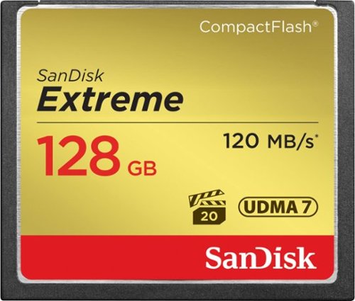SanDisk - Extreme 128GB CompactFlash (CF) Memory Card
