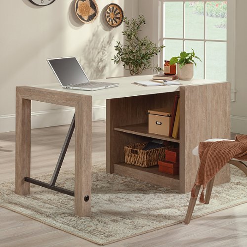 Sauder - Dixon City Ce Computer Desk Bo - SGS Laminate Brushed Oak