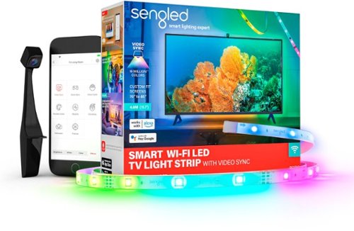 Sengled - Smart LED Wi-Fi TV Light Strip with Video Sync for 70" to 80" TV's - Multicolor