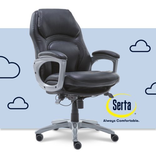 Serta - Back in Motion Health & Wellness Executive Chair - Black