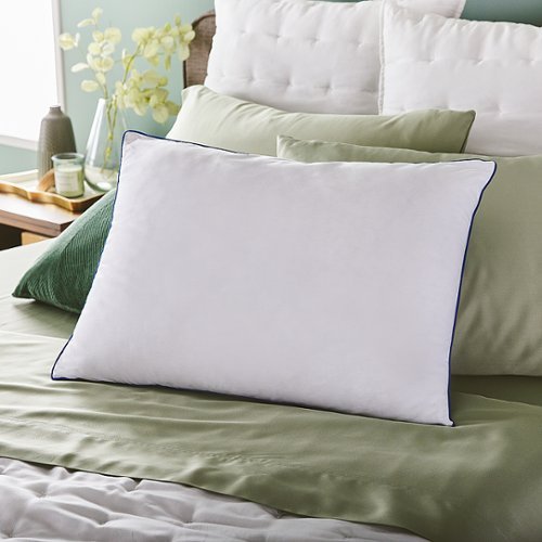 Sleep Innovations - 2-in-1 Ventilated Gel Memory Foam Standard Pillow - White