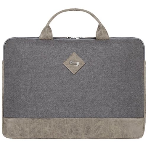 Solo New York - Urban PILOT SLIM BRIEF Laptop Case for 15.6" Laptop - Gray