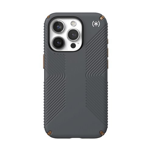 Speck - Presidio2 Grip Case for Apple iPhone 15 Pro - Charcoal Gray