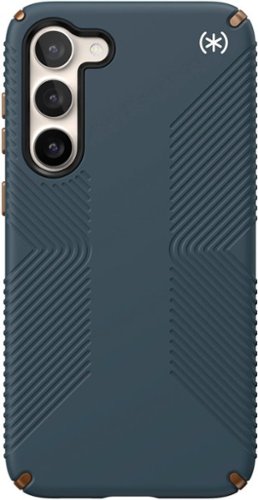 Speck - Presidio2 Grip Case for Samsung Galaxy S23+ - Charcoal Grey/Cool Bronze/White