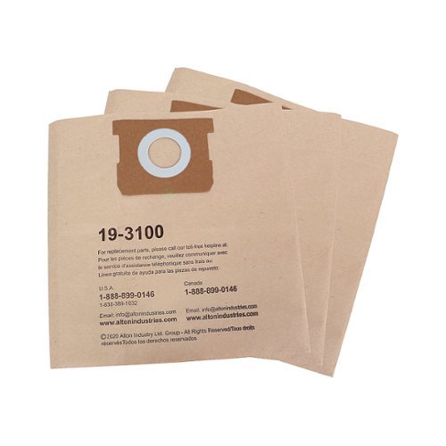 Stanley Disposable Filter Bag 3 Pack for 5-8 Gallon Wet/Dry Vacuums - White