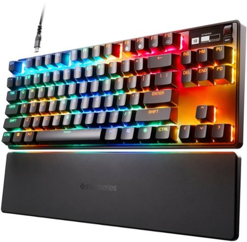 SteelSeries - Apex Pro 2023 TKL Wireless Mechanical OmniPoint 2.0 Adjustable Actuation Switch Gaming Keyboard with RGB Backlighting - Black