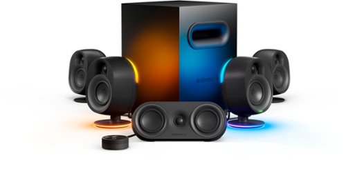 SteelSeries - Arena 9 5.1 Bluetooth Gaming Speakers with RGB Lighting (6 Piece) - Black