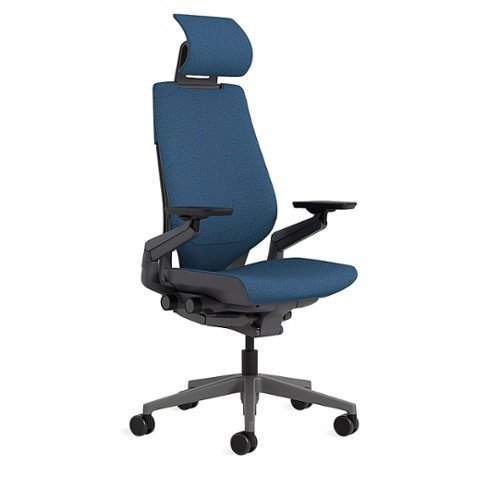 Steelcase - Gesture Wrapped Back Office/Gaming Chair with Headrest - Cobalt