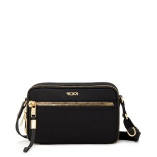 TUMI - Voyageur Langley Crossbody Messenger Bag - Black/Gold