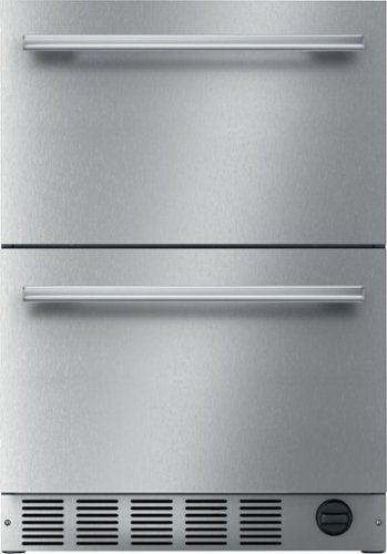 Thermador - 4.3 Cu. Ft. Built-In Double Drawer Under-Counter Refrigerator/Freezer with Masterpiece Series Handle - Stainless Steel