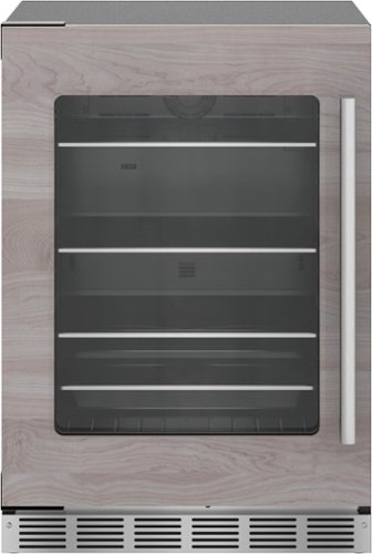 Thermador - 4.9 Cu. Ft. Built-In Under-Counter Glass Door Refrigerator, Left Hinged - Custom Panel Ready