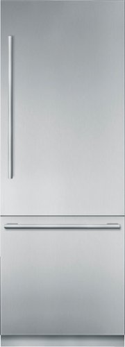 Thermador - Freedom Collection 16 Cu. Ft. Bottom Freezer Built-In Smart Refrigerator with Masterpiece Series Handles - Silver
