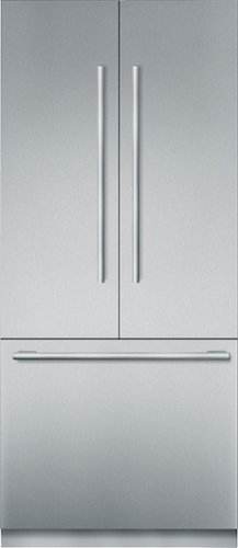 Thermador - Freedom Collection 19.4 Cu. Ft. French Door Built-In Smart Refrigerator with Masterpiece Series Handles - Silver