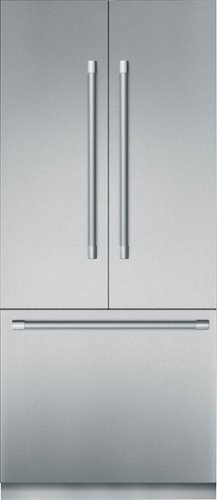 Thermador - Freedom Collection 19.4 Cu. Ft. French Door Built-In Smart Refrigerator with Professional Series Handles - Silver
