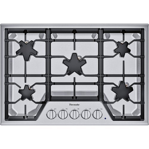 Thermador - Masterpiece 30" Built-In Gas Cooktop with 5 Star Burners and ExtraLow Select - Stainless Steel