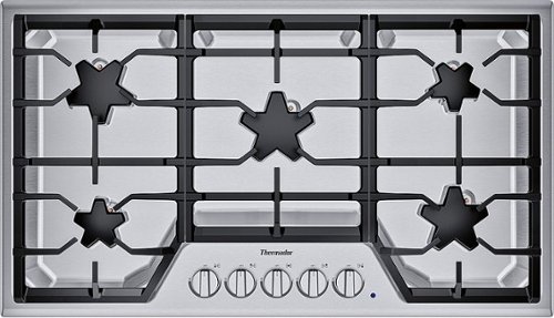 Thermador - Masterpiece 36" Built-In Gas Cooktop with 5 Star Burners - Stainless Steel