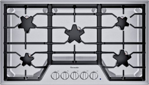 Thermador - Masterpiece 36" Built-In Gas Cooktop with 5 Star Burners and ExtraLow Select - Stainless Steel