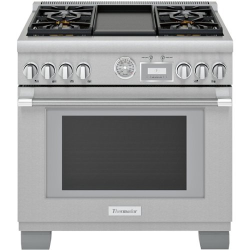 Thermador - ProGrand 5.5 Cu. Ft. Freestanding Gas Convection Range with Self-Cleaning - Stainless Steel