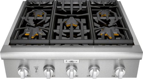 Thermador - Professional Series 30" Built-In Gas Cooktop with 5 Pedestal Star Burners - Stainless Steel