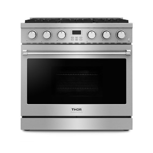 Thor Kitchen - 6.0 Cu. Ft. Freestanding LP Gas Convection Range - Stainless Steel