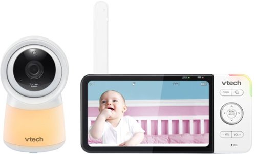 VTech - Smart Wi-Fi Video Baby Monitor w/ 5" HC Display and 1080p HD Camera, Built-in night light, RM5754HD - White