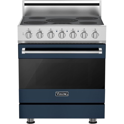 Viking - 3 Series 4.7 Cu. Ft. Freestanding Electric True Convection Range with Self-Cleaning - Blue