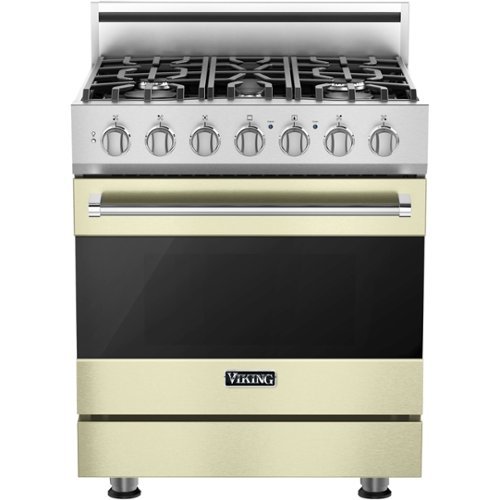 Viking - 3 Series 4.7 Cu. Ft. Self-Cleaning Freestanding Dual Fuel Convection Range - Vanilla Cream