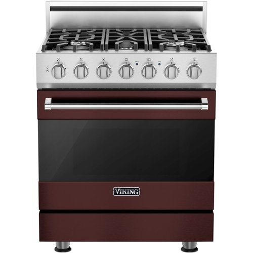 Viking - 3 Series 4.7 Cu. Ft. Self-Cleaning Freestanding Dual Fuel LP Gas Convection Range - Kalamata Red