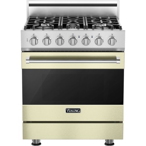 Viking - 3 Series 4.7 Cu. Ft. Self-Cleaning Freestanding Dual Fuel LP Gas Convection Range - Vanilla Cream