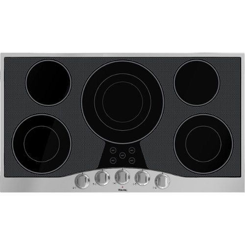 Viking - 36.2" Electric Cooktop - Black/stainless steel