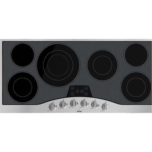 Viking - 44.9" Electric Cooktop - Black/stainless steel