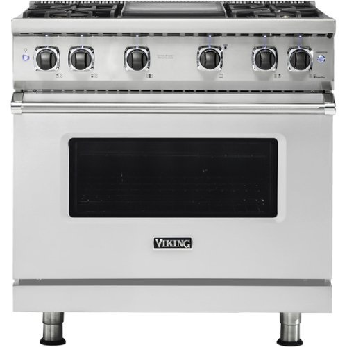 Viking - 5.1 Cu. Ft. Freestanding Gas Convection Range - Stainless Steel