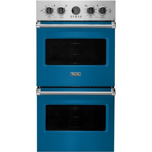 Viking - Professional 5 Series 27" Built-In Double Electric Convection Wall Oven - Alluvial Blue