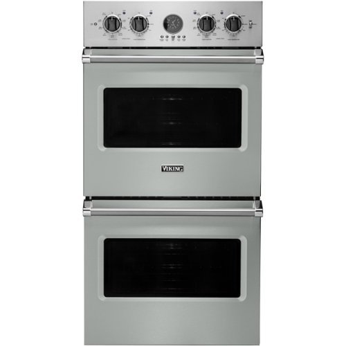 Viking - Professional 5 Series 27" Built-In Double Electric Convection Wall Oven - Arctic Gray
