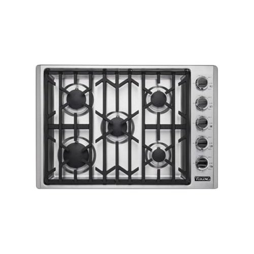 Viking - Professional 5 Series 30.7" LP Gas Cooktop - Stainless Steel