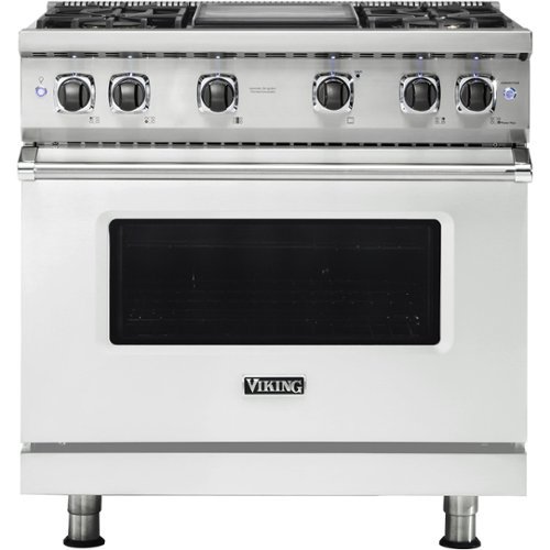 Viking - Professional 5 Series 5.1 Cu. Ft. Freestanding Gas Convection Range - Frost White