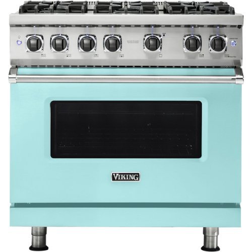 Viking - Professional 5 Series 5.1 Cu. Ft. Freestanding LP Gas Convection Range - Bywater Blue