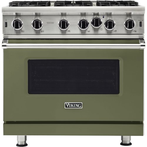 Viking - Professional 5 Series 5.1 Cu. Ft. Freestanding LP Gas Convection Range - Cypress Green