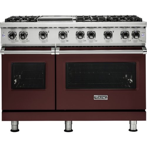 Viking - Professional 5 Series Freestanding Double Oven Gas Convection Range - Kalamata Red