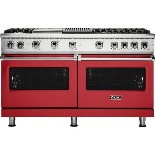 Viking - Professional 5 Series Freestanding Double Oven Gas Convection Range - San Marzano Red