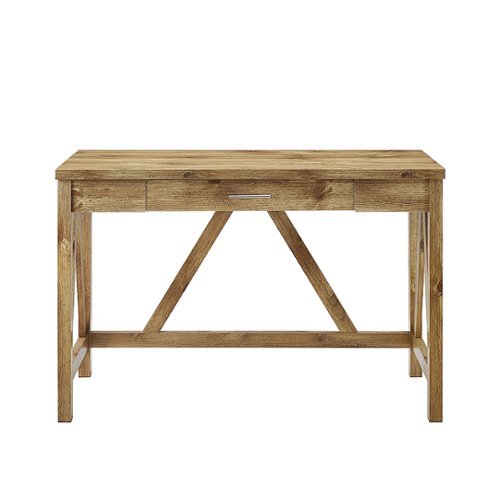 Walker Edison - Rustic Farmhouse A-Frame Computer Desk - Barnwood