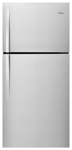 Whirlpool - 19.2 Cu. Ft. Top-Freezer Refrigerator - Monochromatic Stainless Steel