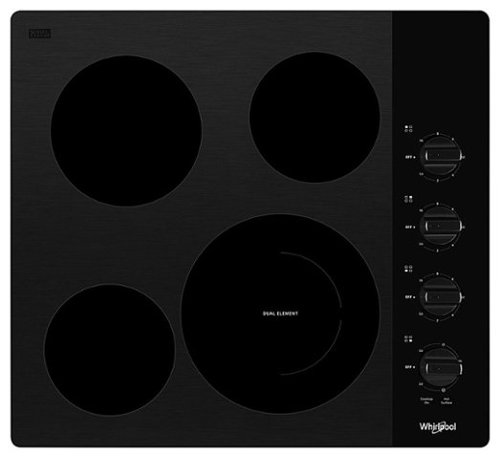 Whirlpool - 24" Built-In Electric Cooktop - Black