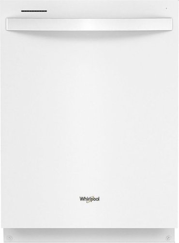 Whirlpool - 24" Top Control Built-In Dishwasher with Stainless Steel Tub, Large Capacity with Tall Top Rack, 50 dBA - White