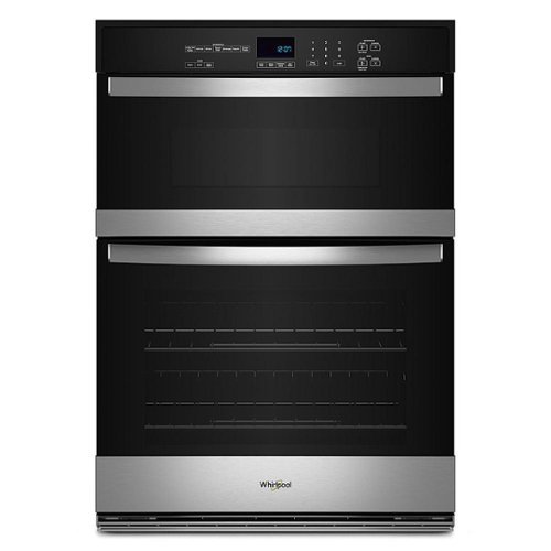 Whirlpool - 30" Built-In Electric Combination Wall Oven with Adjustable Self-Clean Cycle - Stainless Steel