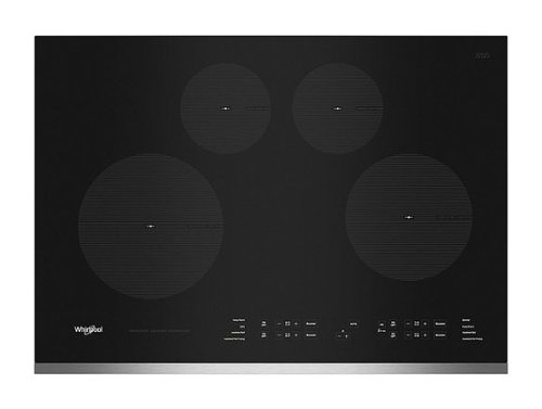 Whirlpool - 30" Built-In Electric Induction Cooktop with 4 Elements with Quick Cleanup - Stainless Steel