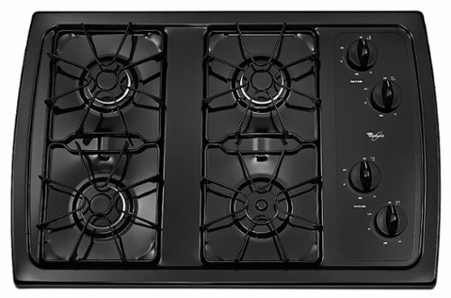 Whirlpool - 30" Built-In Gas Cooktop - Black