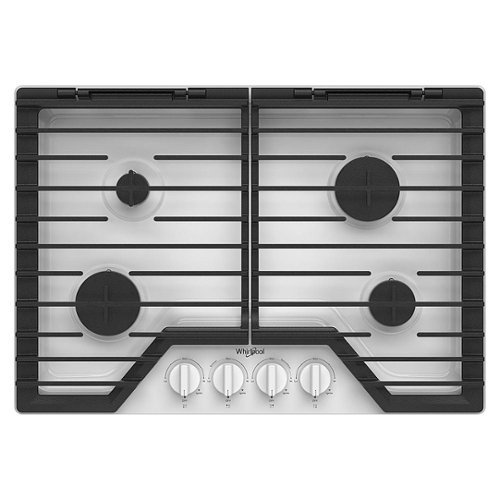 Whirlpool - 30" Built-In Gas Cooktop with EZ-2-Lift Hinged Cast-Iron Grates - White