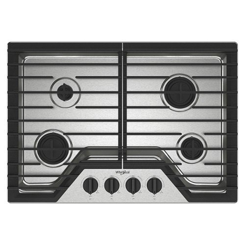 Whirlpool - 30" Built-In Gas Cooktop with SpeedHeat Burner - Stainless Steel